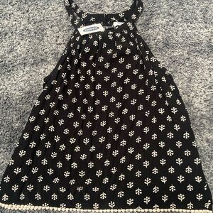 Old Navy Black and White Floral Halter Top - Girls XL